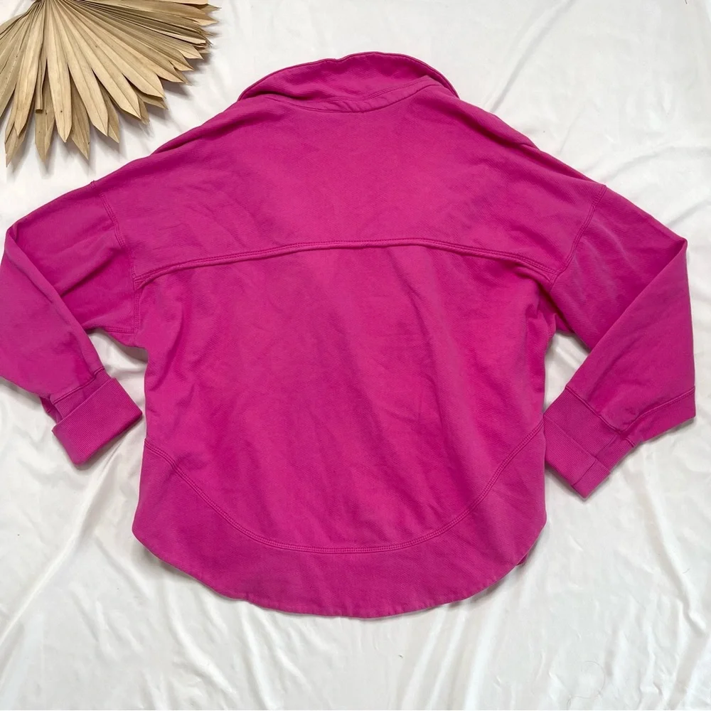 Anthropologie Pink Button-Detail Sweatshirt - Picture 8 of 9